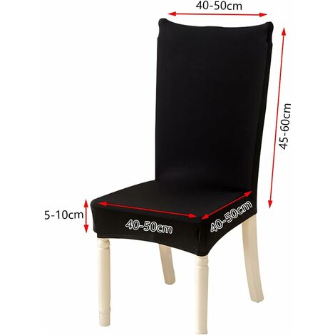 Housse De Chaise Élasticisée 6 Pièces - Spandex, Taille Universelle - Pour Noël, Mariage, Restaurant - Protection Anti-tache, Lavable Machine - Beige