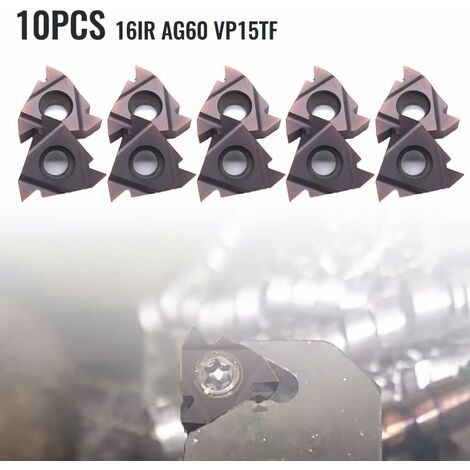10 Inserts Carbure De Tungstène DCMT070204 - Lames De Tour Pour Usinage Acier Et Inox