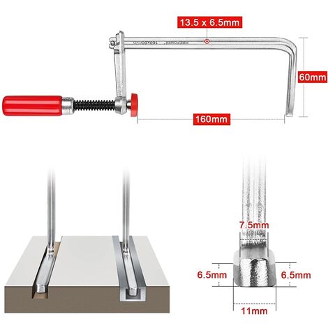 Serre Joint EZR15SET BESSEY - Fixation Rails De Guidage Pour Tables De Travail - Compatible Festool, Makita, DeWalt Bessey Serre-joint