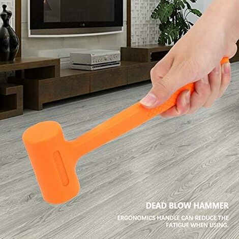 Maillet Caoutchouc Blanc S&R - 450g, Ø55 Mm | Manche Fibre Verre | Pour Parquet, Carrelage