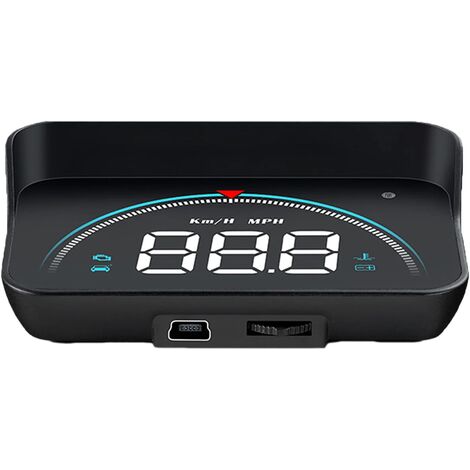 M8 HUD Affichage tête Haute Voiture ,Affichage De Voiture De Jauge ODB 3.5 Pouces Affichage Tête Haute OBD2 HUD Projecteur Affichage De Voiture Numérique Pour Voiture Multifonction Portable(noir) (1/5)