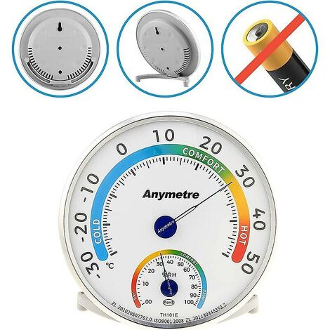 Thermomètre hygromètre numérique LCD avec rétroéclairage pour reptile,  vivarium, serre, chambre de bébé, incubateur (noir),Seuçais