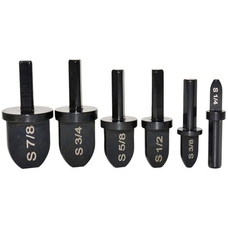 6pcs ensemble de forêts d'outil de sertissage, forêt d'outil de sertissage de tuyau en cuivre manuel - Expanseur de forêt en acier à roulement avec 7/8", 3/4", 5/8", 1/2", Embout 3/8", 1/4" (1/5)