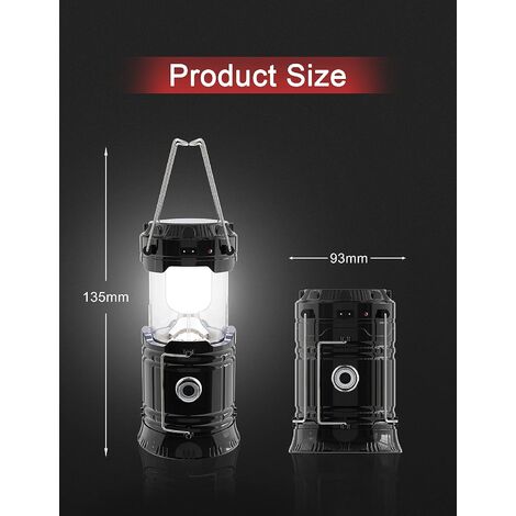 Lot De 2 Lanternes De Camping LED Rechargeables 800 Lumens - Lampe Étanche Portable Pour Extérieur