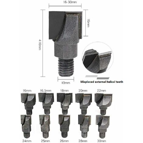 1 Pièce De Remplacement Pour Fraise à Bois En Carbure, 16,5/18/20/22/25/28/30 Mm, Kit D'outils Pour Fraises à Bois, Pour Gabarit De Serrure à Mortaise CWB16, Porte En Bois