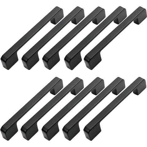10pcs poignée meuble entraxe 96mm-poignée porte cuisine noire poignee barre meuble poignee de cuisine noire 96mm