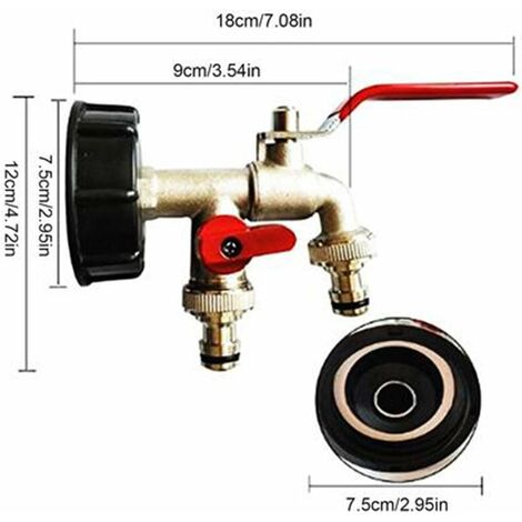 XCDMJ Ibc Robinet D'écoulement Réservoir D'eau De Pluie 1000 L Robinet