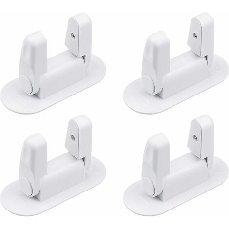4 Serrures De Sécurité Enfant - Pour Poignées De Porte, Tiroirs, Fenêtres - Adhésif 3M - Installation Sans Perçage