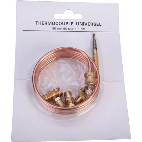 Kit thermocouple universel à gaz avec 5 raccords 120 cm