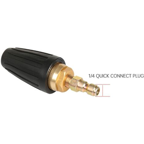 Tiardey Buse Turbo 3600 PSI 25mm Connexion Rapide Universelle - Nettoyage Haute Pression Puissant