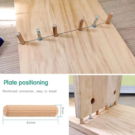 100 Goujons En Bois De Hêtre Häfele - Chevilles à Cannelures Pour Assemblage, Neuf
