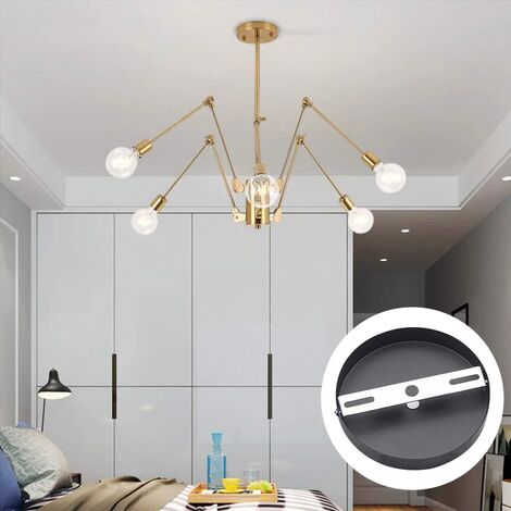 [4 pièces] Support de Fixation pour Plafonnier 105mm Luminaire Suspendu Accessoires Lustre de Plafond Plafonnier Plaque de Base Plaques de Lampe de Plafond Supports de Plaque et Accessoires