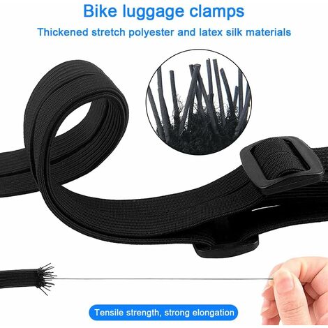 Sangle Bagage Élastique Tendeur Avec Crochets - Lot 3 Pièces 60cm + Filet Casque, Robuste Pour Moto, Vélo Et Bagages