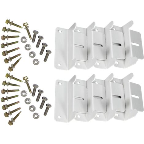 Lot De 2 Supports De Panneau Solaire Réglables Pour Gouttière - Acier Inoxydable, Compatible Eufy Et Arlo, Vis 1/4