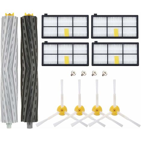 Accessoires Remplaçant kit pour iRobot Roomba série 800 900 Pièces de rechange pour Roomba，Kit Pièces accessoires pour iRobot Roomba serie 800 850 851 860 865 866 870 871 876 880 885 886 890 891 896 9