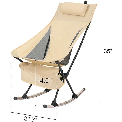 VEVOR Chaise de Camping Pliante en Plein Air 98x63x99 cm Chaise de Pêche  Extérieur en Inox