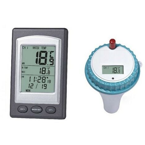 Thermomètre sans Fil, température sans Fil Piscine numérique Flottant  Thermomètre Eau Gauge Piscine Spa Baignoire