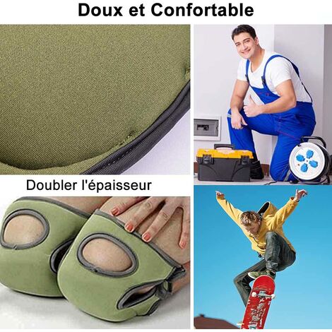 1 Paire Genouillères Confortables Genouillères Antidérapantes Protection  Genoux Épaissies, Idéal Comme Genouillères pour Travail, Genouillère Sport