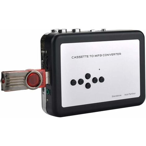 Lecteur de cassettes Enregistreur de bande vers convertisseur numérique MP3,  capture de cassette USB, enregistrement direct sur clé USB, pas besoin  d'ordinateur