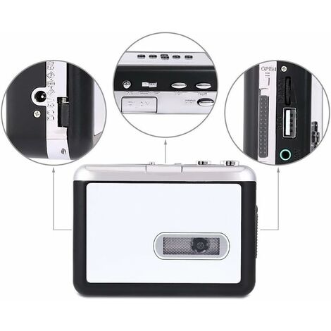 lecteur à Cassette Portable, baladeur, capture Audio MP3, musique via PC,  convertisseur à Cassette
