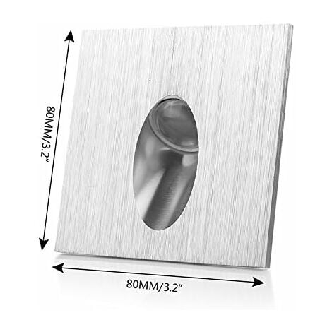 Downlight mural encastré carré à LED pour escaliers, véranda, allée 1W AC 100-245V (blanc froid)
