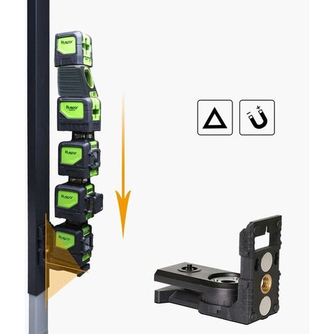 PV3 Adaptateur pour Niveau Laser, Base Pivotante Magnétique Multifonction, Support Réglable à 180°, Laser Level Adapter avec Fileté Mâle de 1/4"-20, Fileté Femelle 1/4"-20 et 5/8"-11