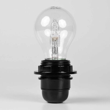 Douille à vis noire e27 - 2x anneau en plastique pour douille de lampe e27 - douille d'ampoule e27 - support de douille d'ampoule e27 pour plafonnier et suspension - douille d'ampoule e27