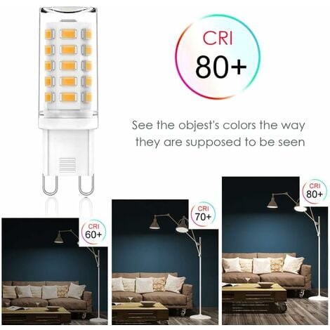 Ampoules LED G9, 3.5W Equivalent 35W Halogène Lampe, Blanc Chaud 3000K 400LM Non Variable Sans Scintillement AC/DC 220-240V pour Chambre Salon Cuisine Jardin, Paquet de 5