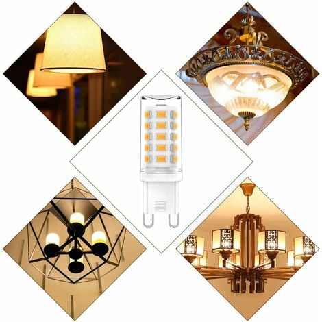 Ampoules LED G9, 3.5W Equivalent 35W Halogène Lampe, Blanc Chaud 3000K 400LM Non Variable Sans Scintillement AC/DC 220-240V pour Chambre Salon Cuisine Jardin, Paquet de 5