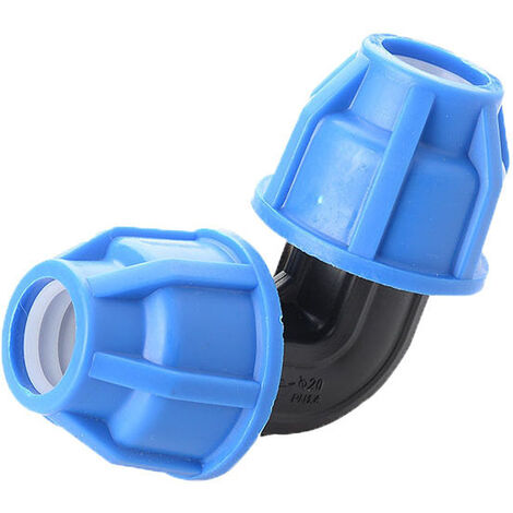 Raccord En T Coudé 90° PP 25mm - Lot De 2 - Pour Tuyaux Polyéthylène PE - Etanche, Haute Pression PN16 - 5