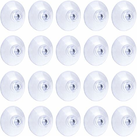 Lot de 20 ventouses Transparentes Ventouse en Plastique PVC de 3