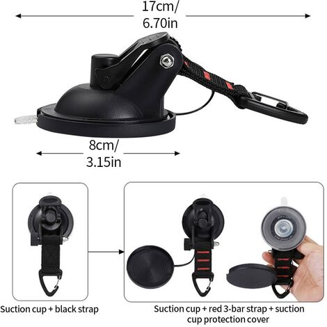 Lot De 4 Ventouses Puissantes Avec Crochets En S - Adhésion Forte Jusqu'à 5 Kg, Rotation 360°, Capuchon Anti-poussière - Pour Voiture, Camping, Salle De Bain