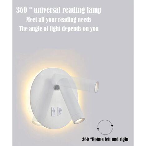 Applique Murale LED Lumière Chaude 3W 3500K - Col Cygne Flexible - Tension 85-265V - Pour Chevet, Bureau, Lecture