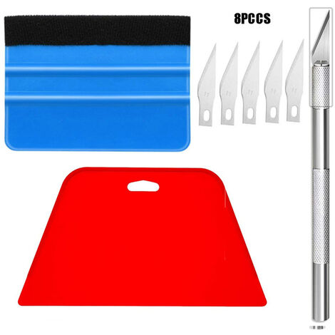WYRGQIQN Kit Complet 12 Pièces Marouflette Feutre Premium – Outils Parfaits Pour Pose Film Voiture, Vitres Teintées, Covering & Papier Peint