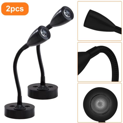 2 Lampes De Lecture LED Pour Camping-car - Projecteur Réglable 12V, Éclairage Intérieur Flexible