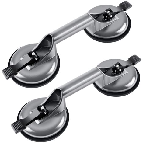 2 x Ventouse Double 100kg, Aluminium Ventouse de Manutention 120mm Ventouses de Vitrier NPTERBL (1/5)