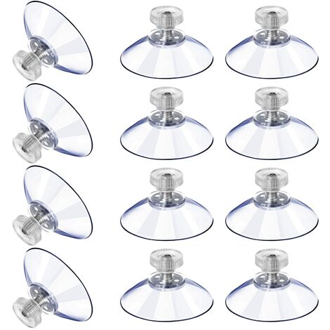 Aougo – Lot de 12 ventouses en PVC transparent – Charge maximale 5kg – Anti-collision – Installation facile sur surfaces lisses (1/5)