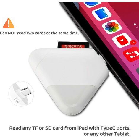 Lecteur de Carte SD, Lecteur de Carte mémoire 3 en 1 pour iPhone/iPad,  appareils USB