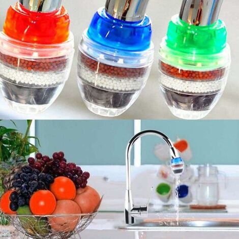 Filtre à Eau Pour Robinet De Cuisine - Purificateur Au Charbon Actif - Élimine Chlore, Métaux Lourds - Installation Facile Sans Outils