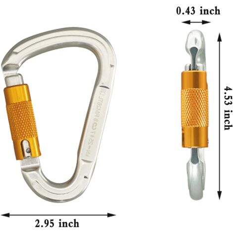 Lot de 10 mousquetons à ressort en aluminium pour campingpêcherandonnée