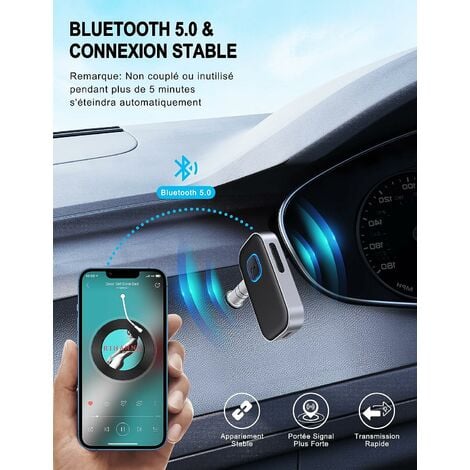Adaptateur Bluetooth 5.0 de voiture pour autoradio/audio domestique avec  convertisseur d'amplificateur de puissance audio