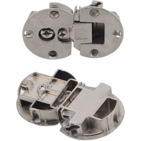 Paire De Pinces-charnières En Laiton Chromé 10 Mm Pour Fixation Murale - Idéal Pour Verre Et Miroir