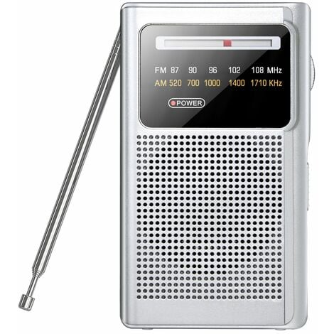 DE-333 Mini Radio Portable - Poste Radio Transistor avec Bouton FM, Pile  Remplaçable