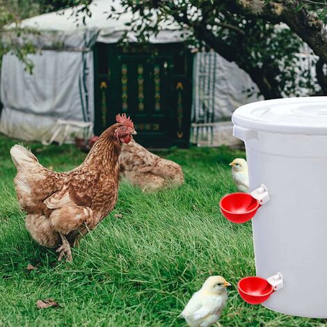 Abreuvoir Automatique Poules DIY Kit 6 Pièces - Avec Foret, Pour Poulets, Canards, Volailles