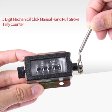 Compteur Mécanique Manuel à 5 Chiffres - Modèle D67F - Type Traction - Neuf Sous Emballage