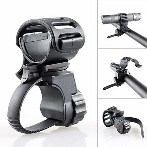 Support De Lampe De Vélo Rotatif 360° - Clip Universel Pour Guidon 22‑32 Mm - Montage Rapide