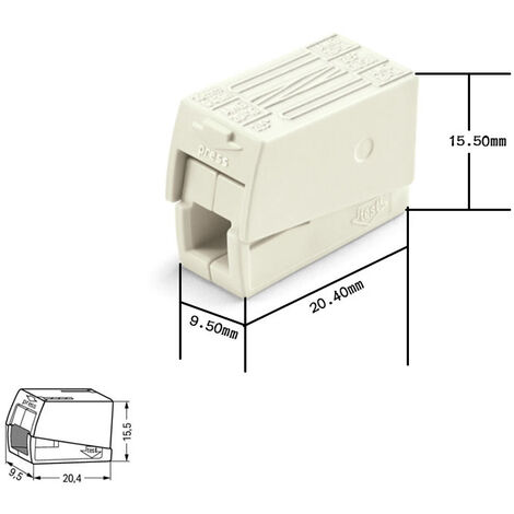 100 BORNES POUR LUMINAIRES 3 ENTRÉES 0,5-2,5MM² - 224-112 (1/5)