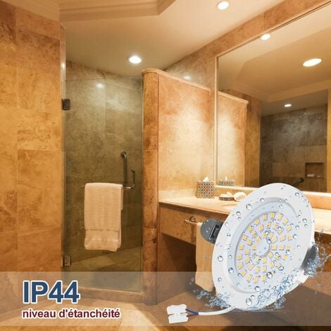 Spot étanche IP44 salle de bain carré Noir mat pour LED