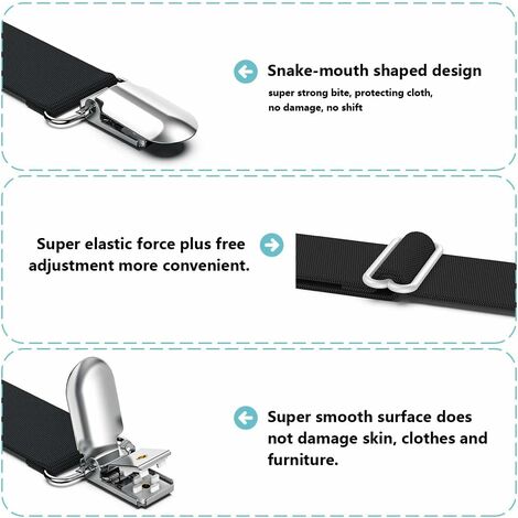8 Pièces Drap De Lit Attaches, Réglable élastiques Triangle Sangles De