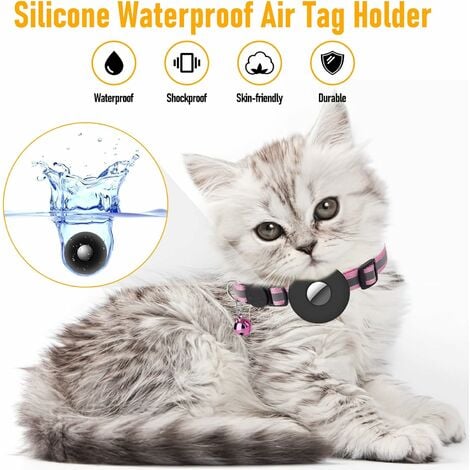 Convient au collier pour chat Airtag, collier pour chat réfléchissant avec  cloche et boucle de sécurité
